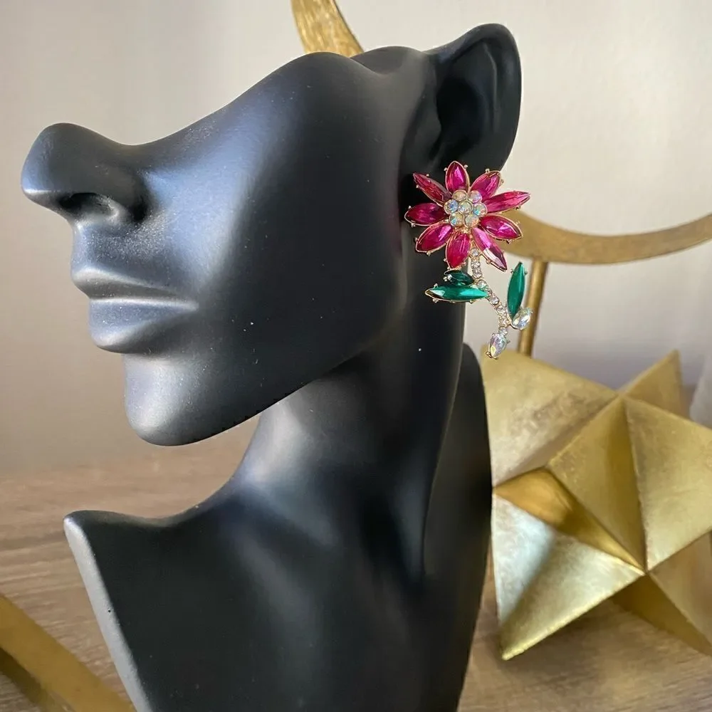 Bohemian pink earrings M120